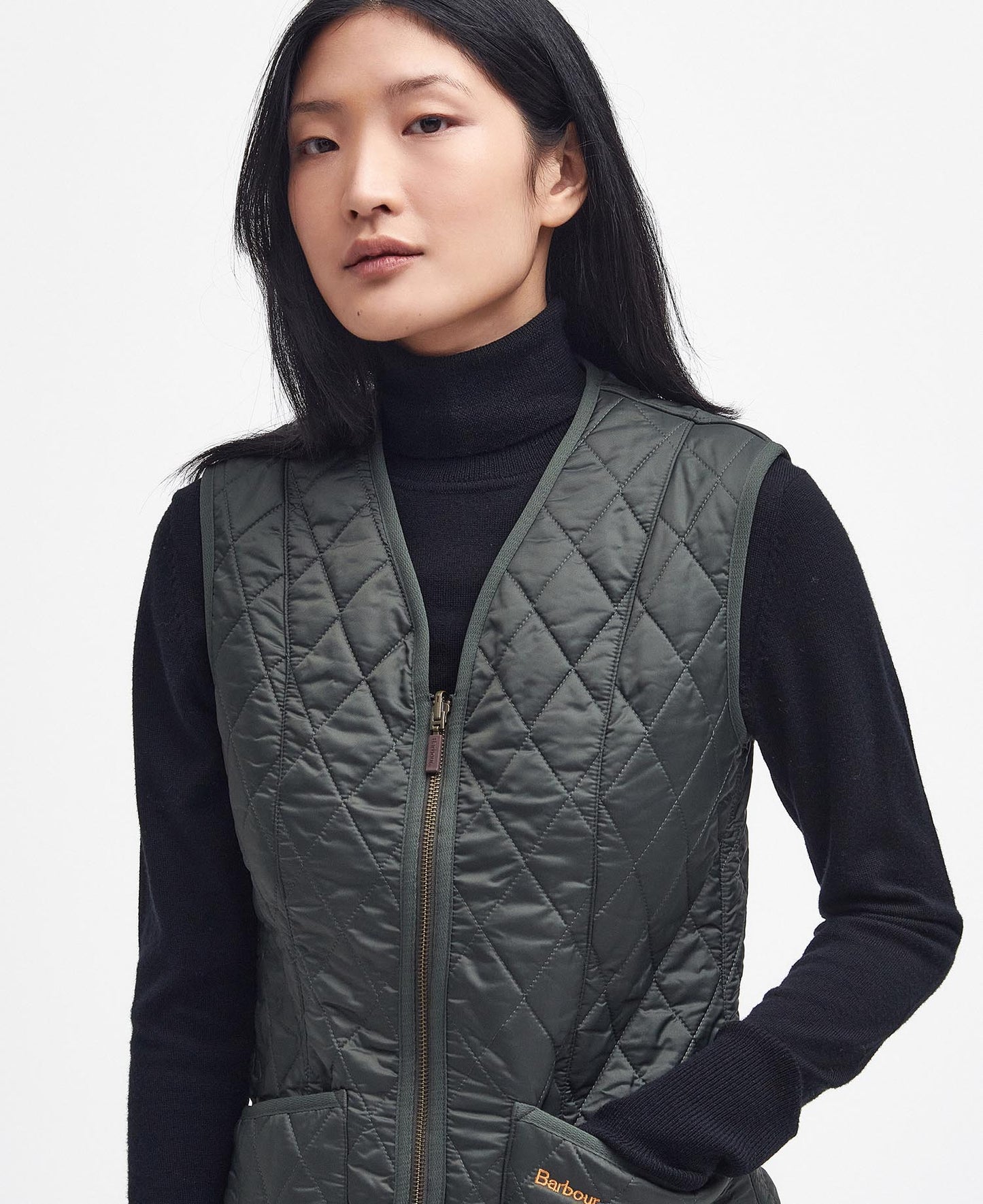BARBOUR gilet imbottito con fodera in pile BETTY