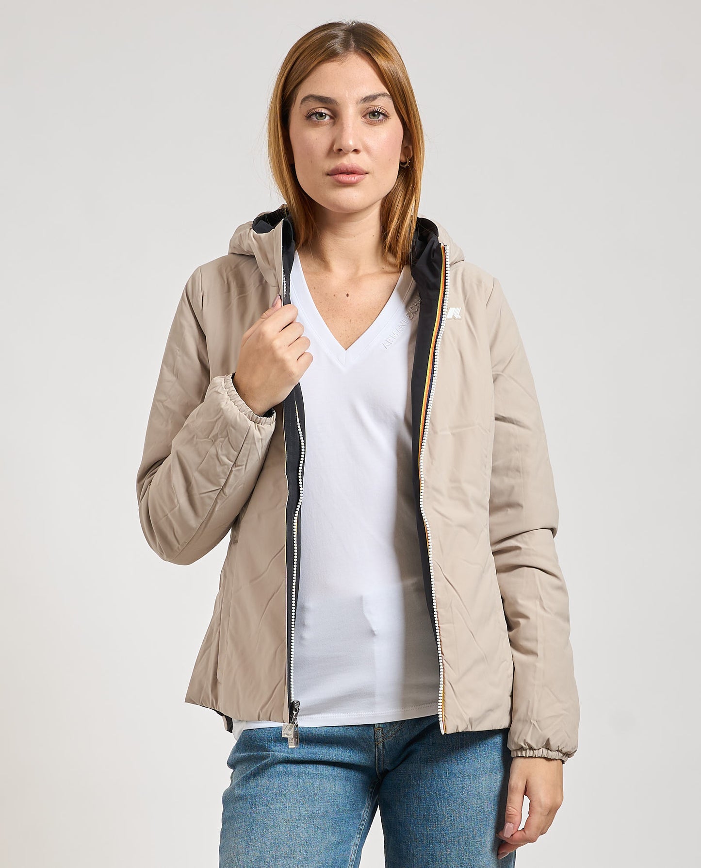 K-WAY Giubbotto donna corto reversibile LILY ST WARM DOUBLE