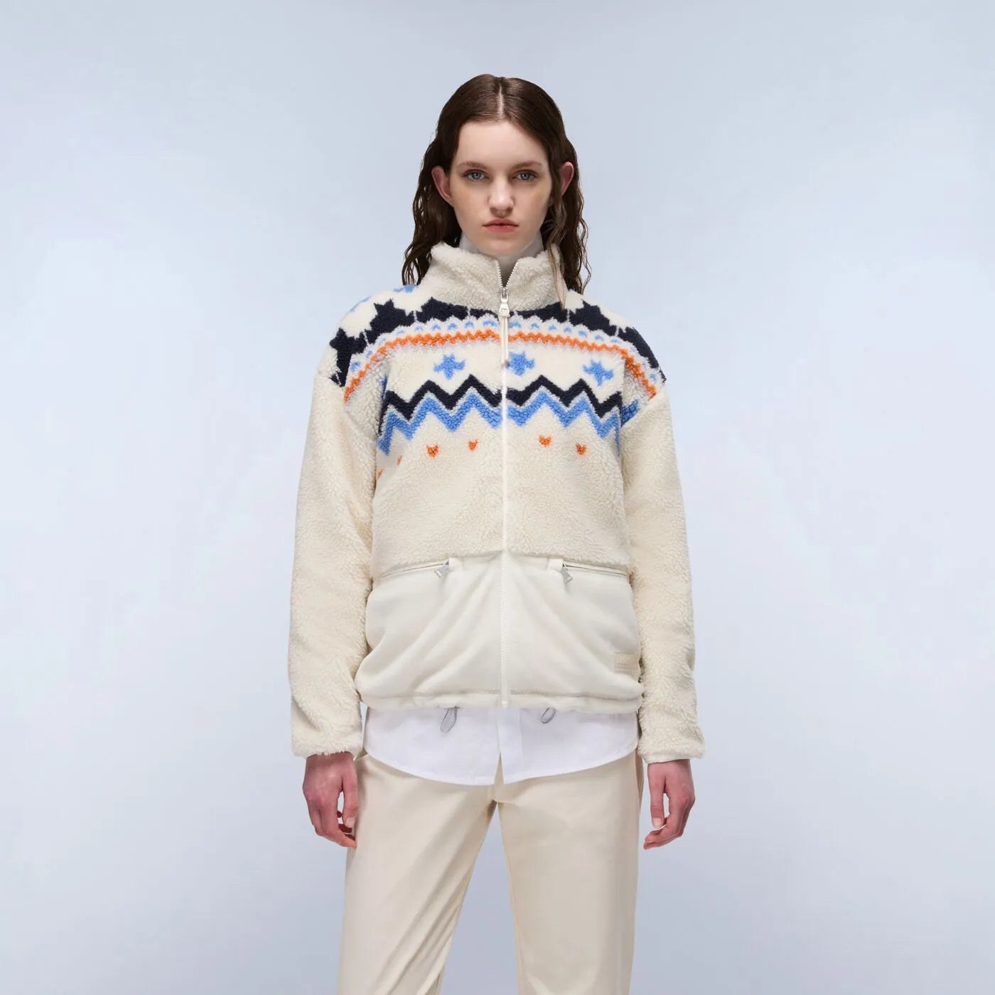 NAPAPIJRI Giubbotto felpa in pile con fantasia jacquard T-ANSEI FZ W