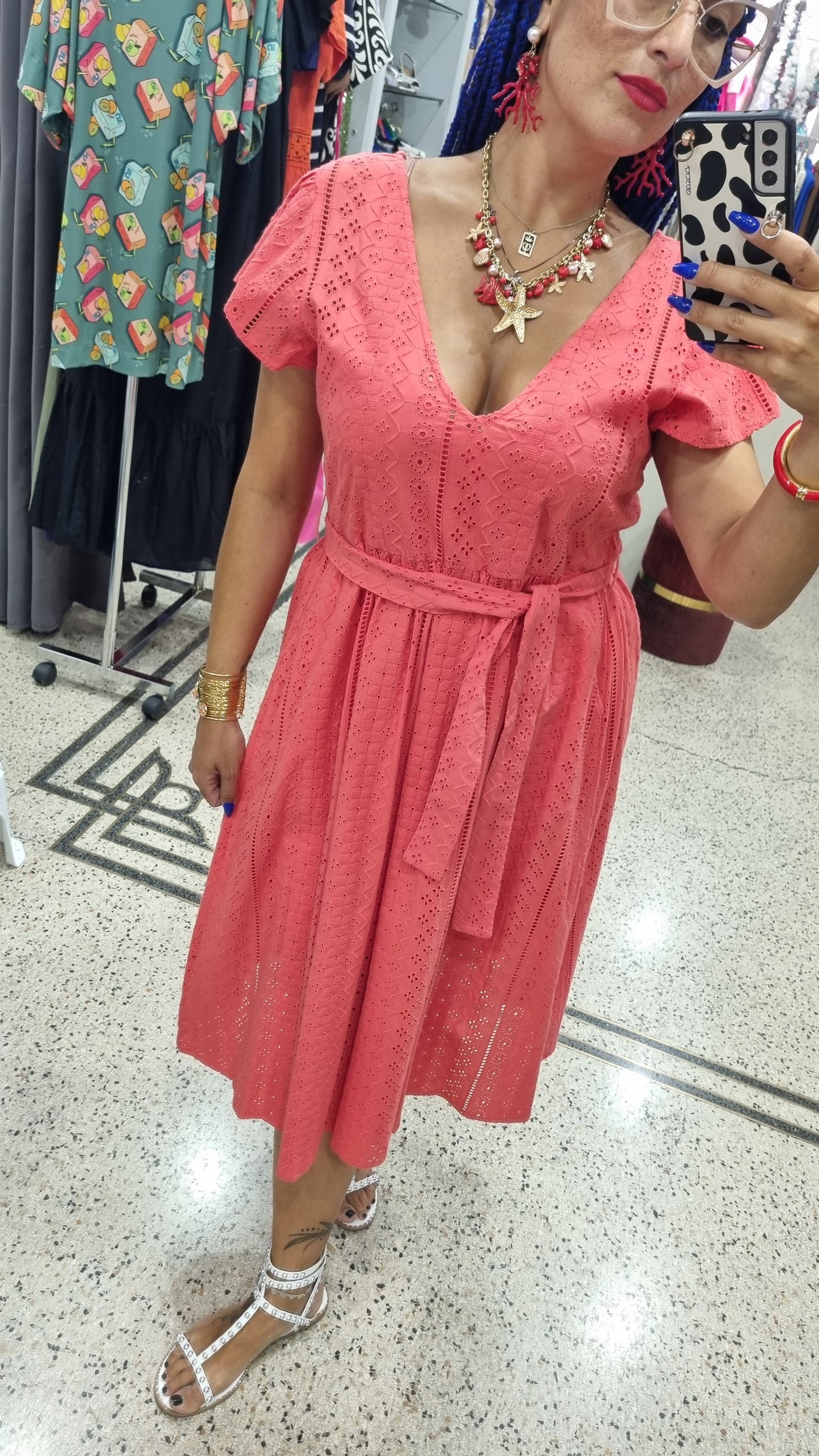 KOCCA Vestito macramè scollo V
