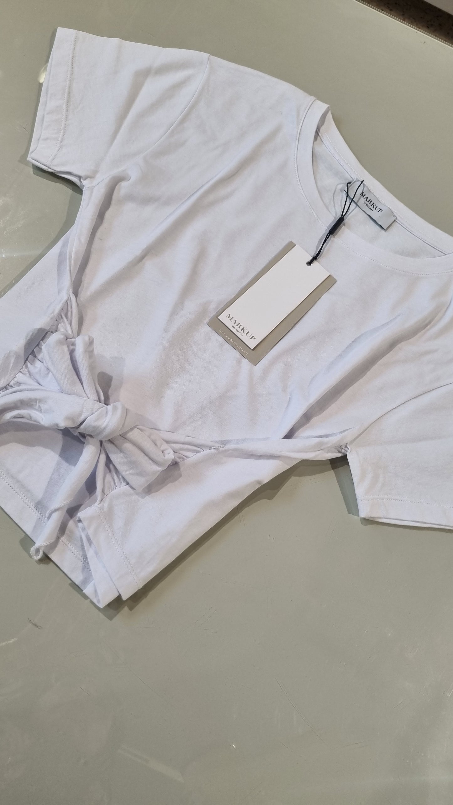 MARKUP T-Shirt in cotone con nodo