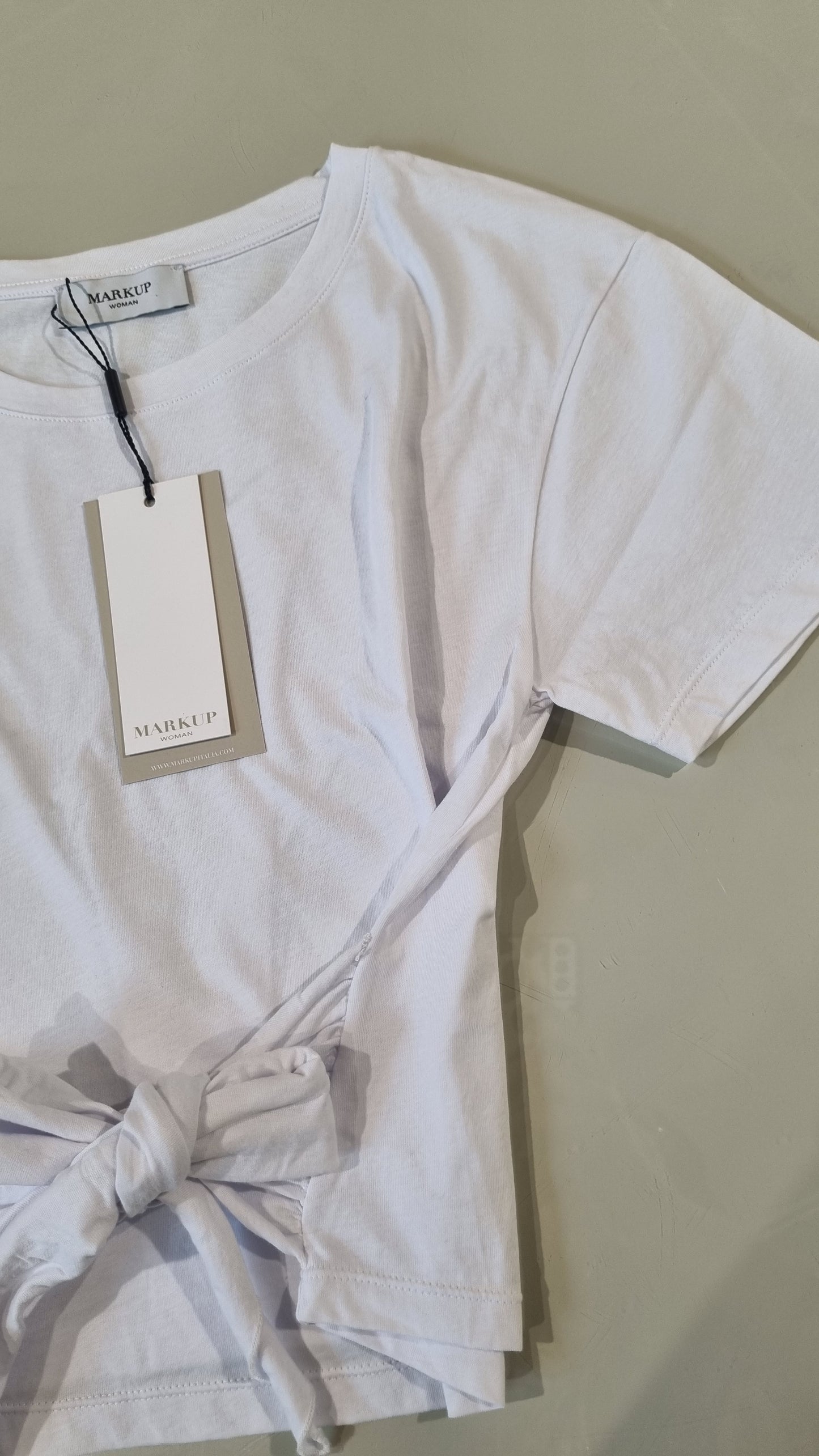 MARKUP T-Shirt in cotone con nodo