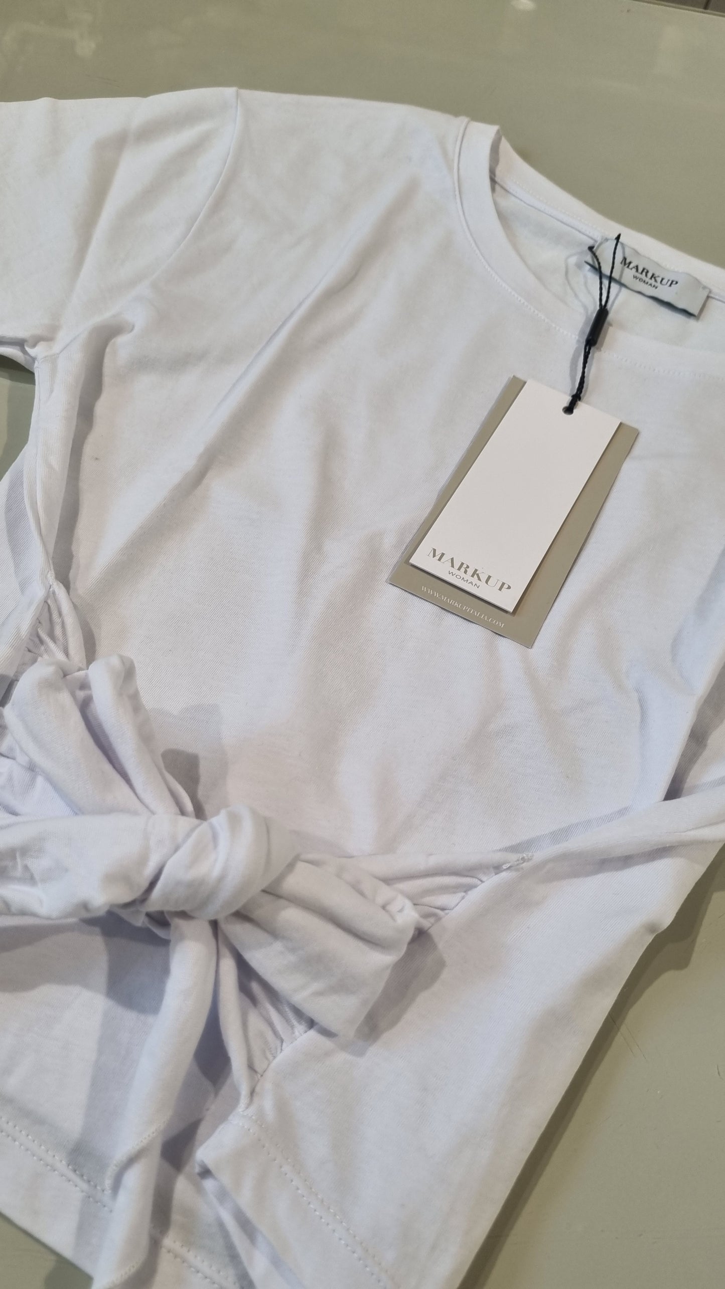 MARKUP T-Shirt in cotone con nodo
