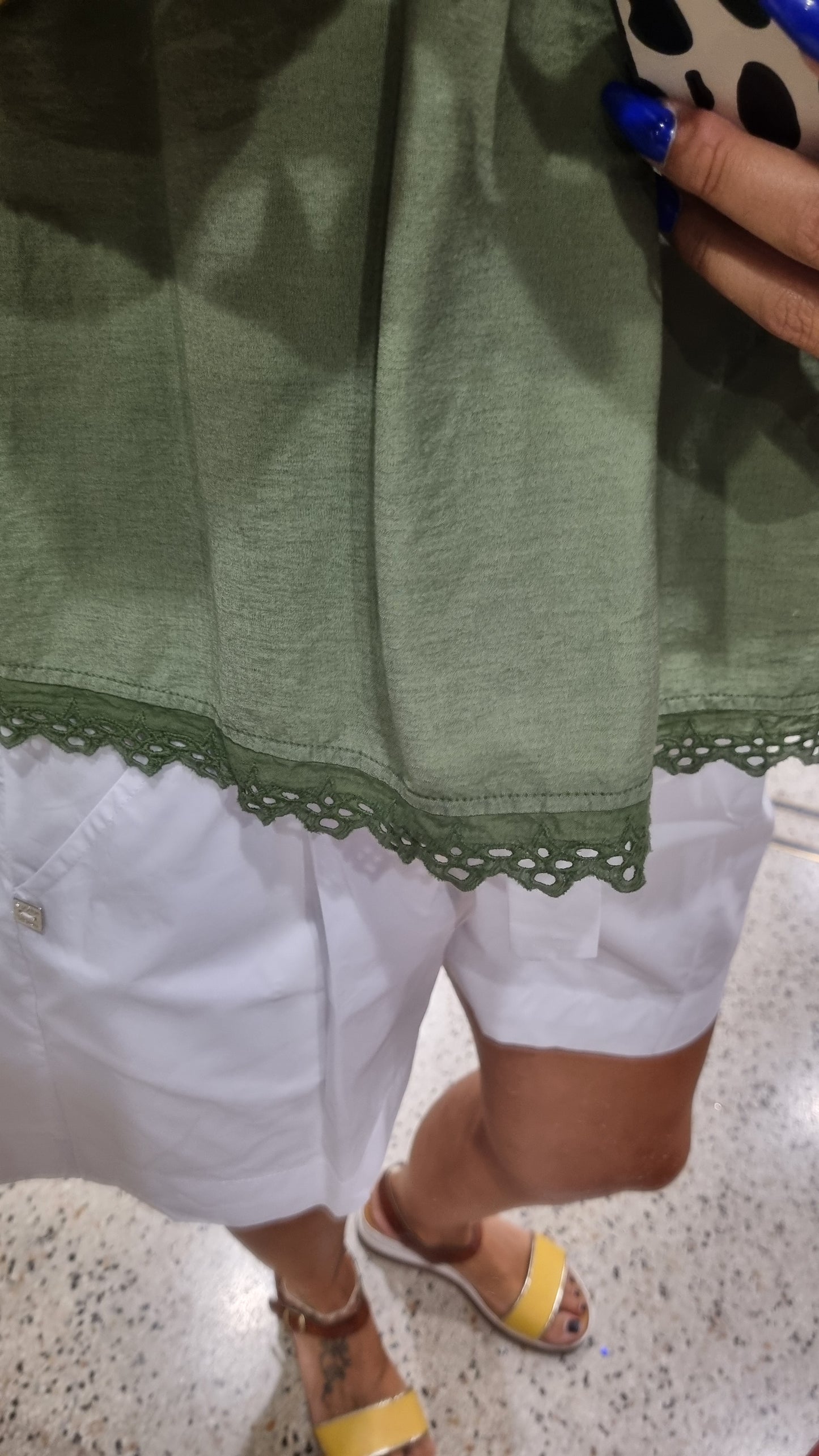 MARKUP Top bitessuto con macramè