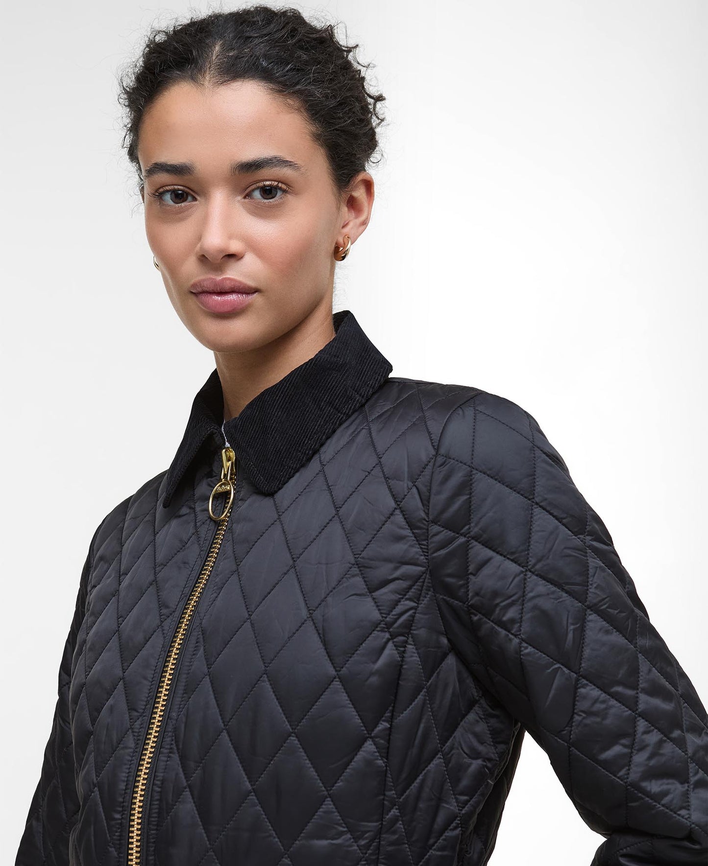 BARBOUR Giubbotto trapuntato FITTED BEADNELL QUILT NERO