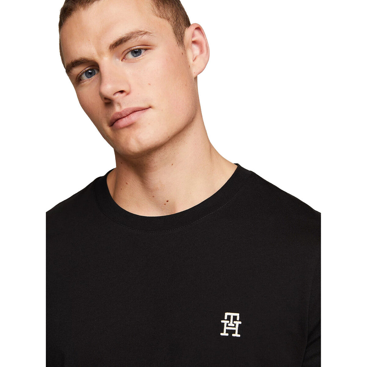 TOMMY HILFIGER T-Shirt maniche corte girocollo con monogramma ricamato