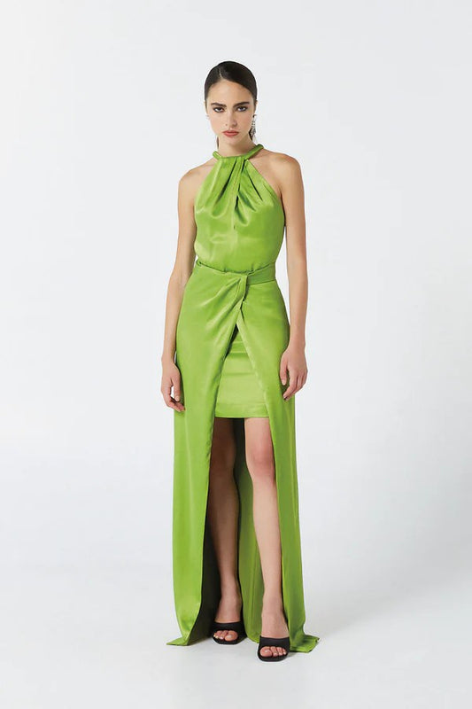 NENETTE Abito tubino corto con gonna riapplicata staccabile in raso