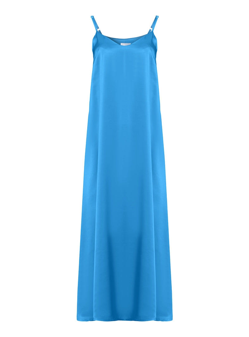 ANONYME DESIGNERS Abito lungo in viscosa tinta unita celeste