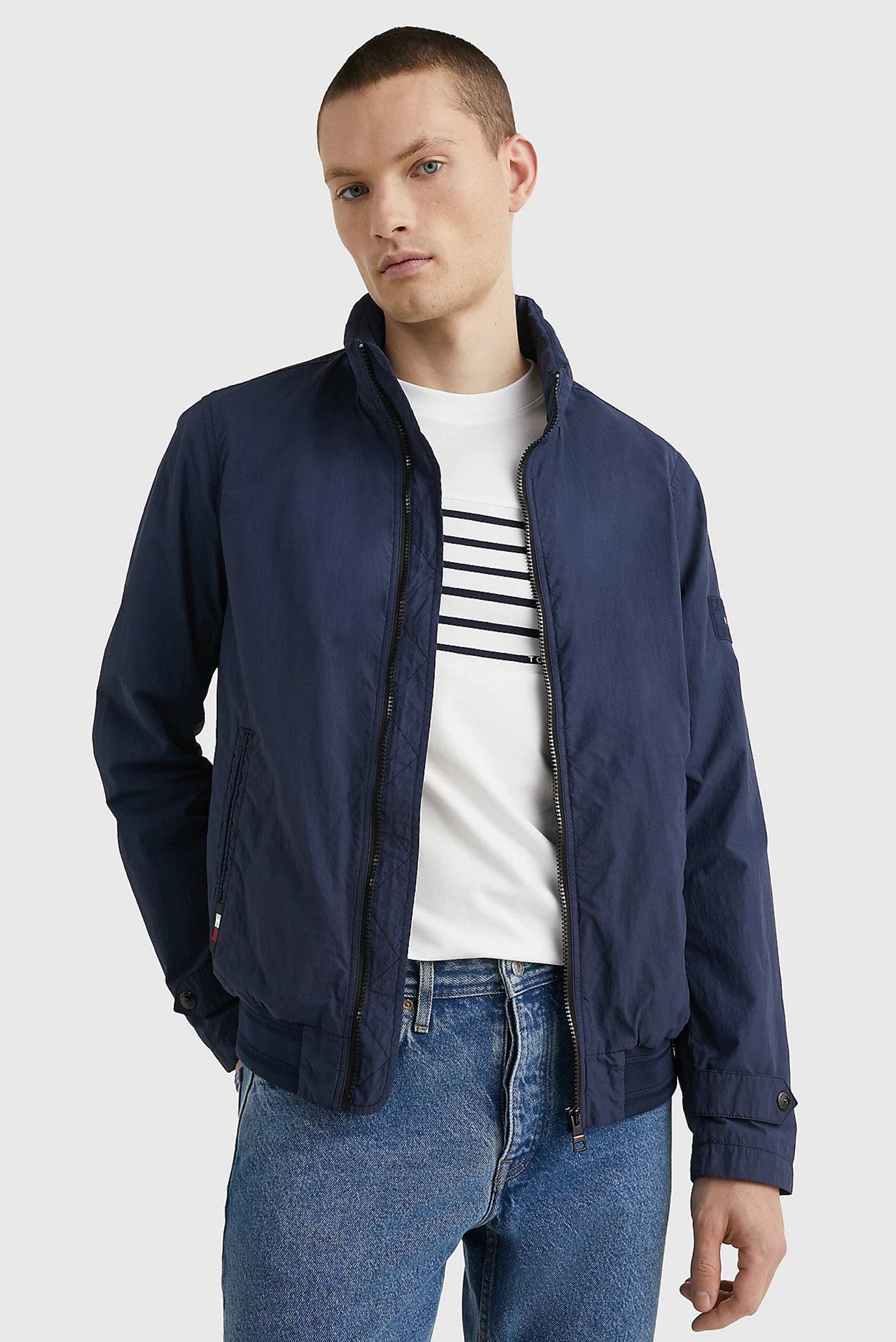 TOMMY HILFIGER Giubbotto estivo con cappuccio estraibile impermeabile