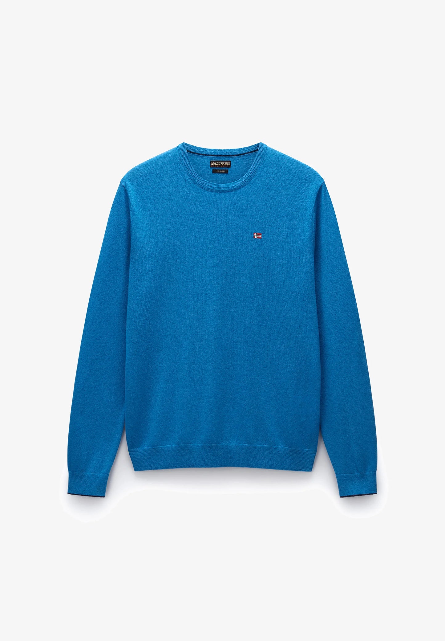 NAPAPIJRI Maglia girocollo in lana merinos con logo bandiera ricamato DAMAVAND C