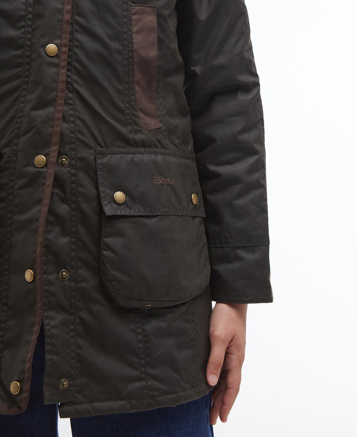 BARBOUR Giubbotto parka imbottito LADY BOWER WAX JACKET