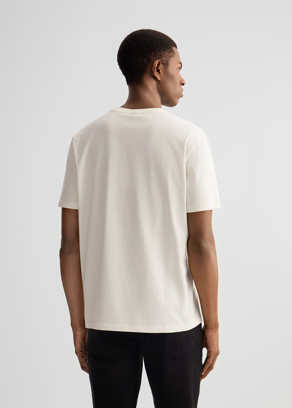 LIIU JO T-Shirt uomo maniche corte girocollo con logo piccolo gommato tono su tono