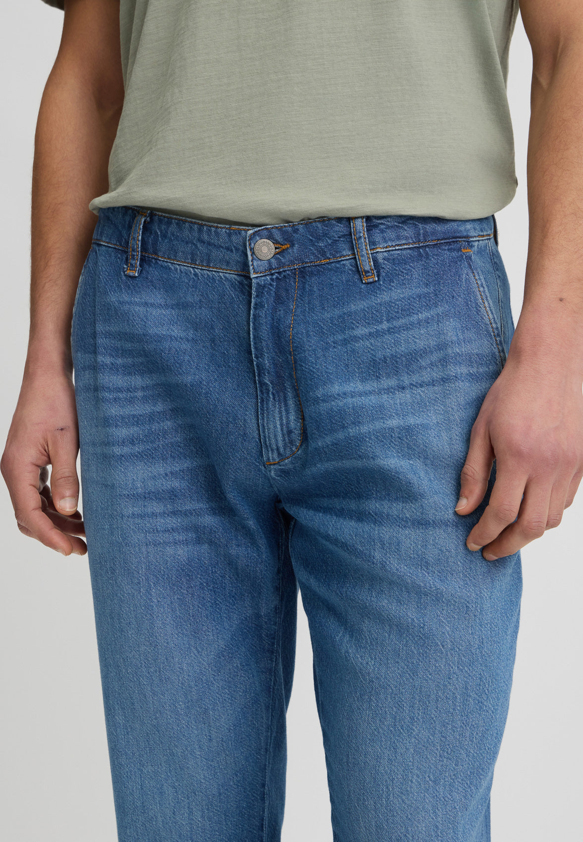 LIU JO Jeans da uomo tasca in piedi chino slim fit lavaggio medio gamba morbida THOMAS