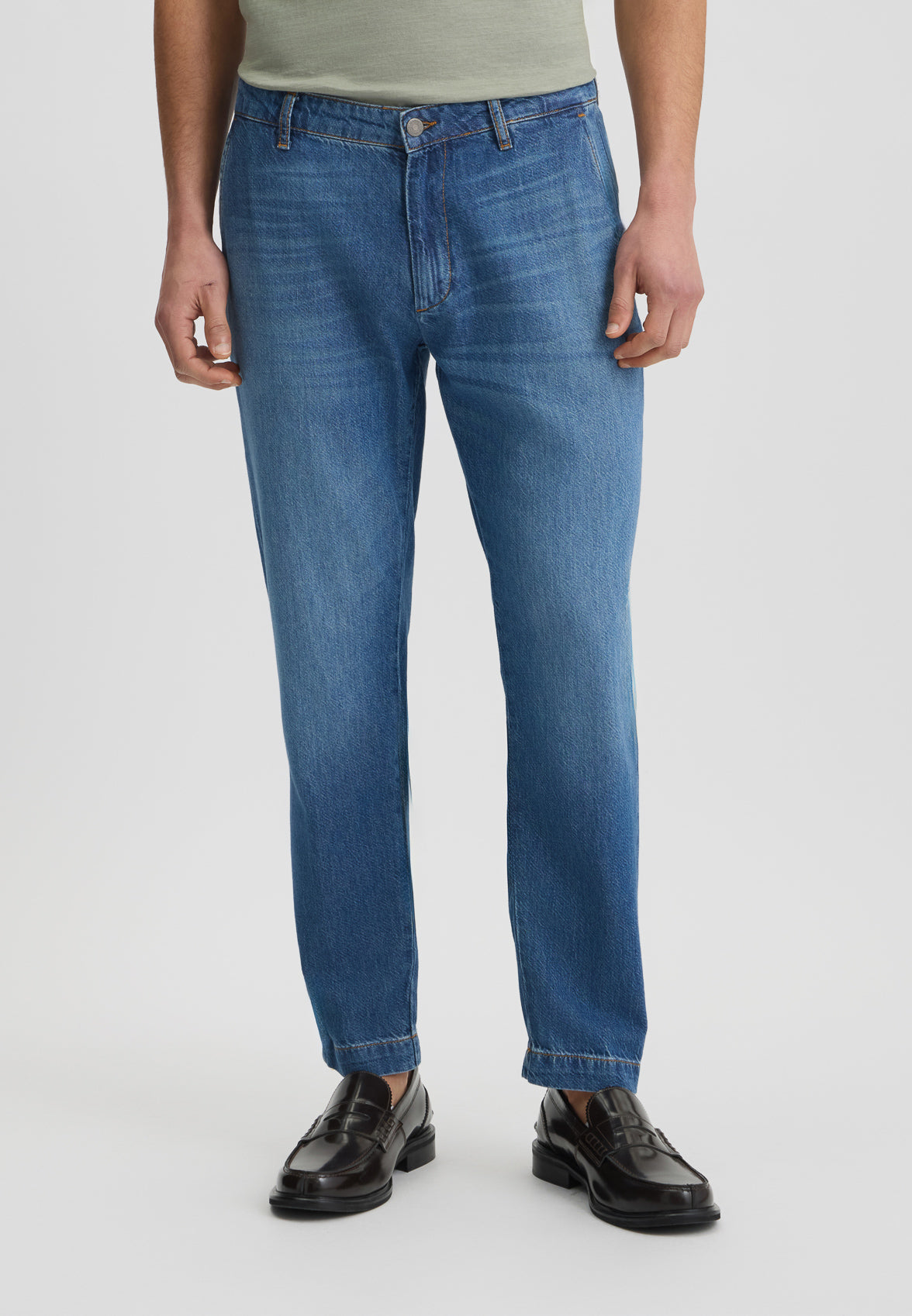 LIU JO Jeans da uomo tasca in piedi chino slim fit lavaggio medio gamba morbida THOMAS