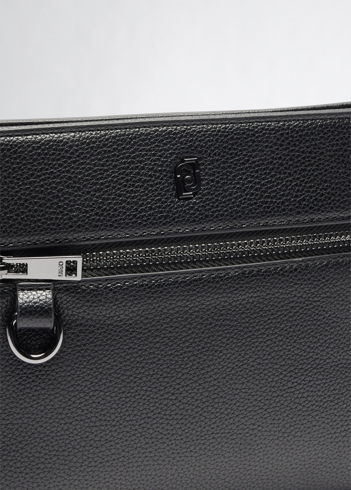 LIU JO Borsa pochette uomo con zip e manicotto blu e nero