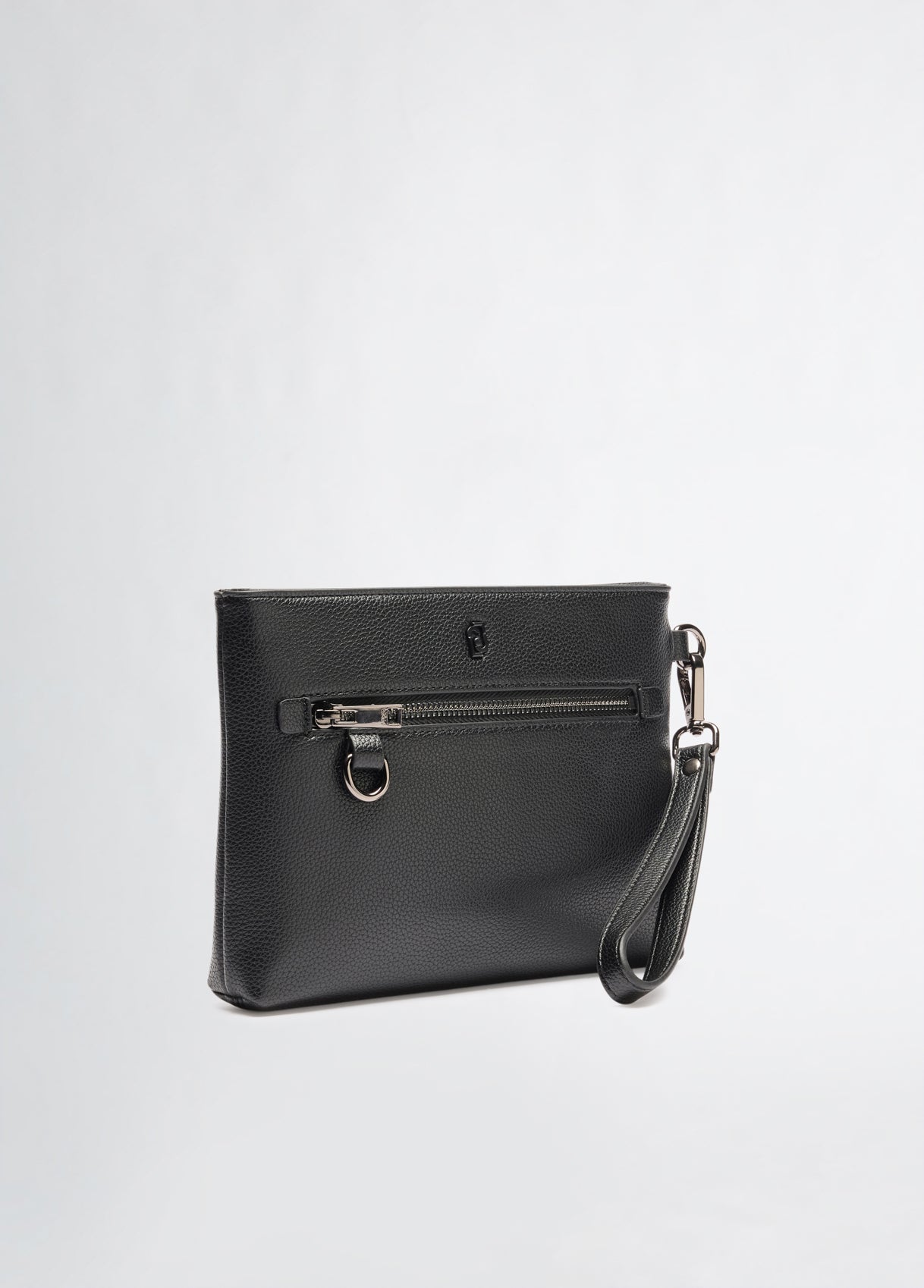 LIU JO Borsa pochette uomo con zip e manicotto blu e nero