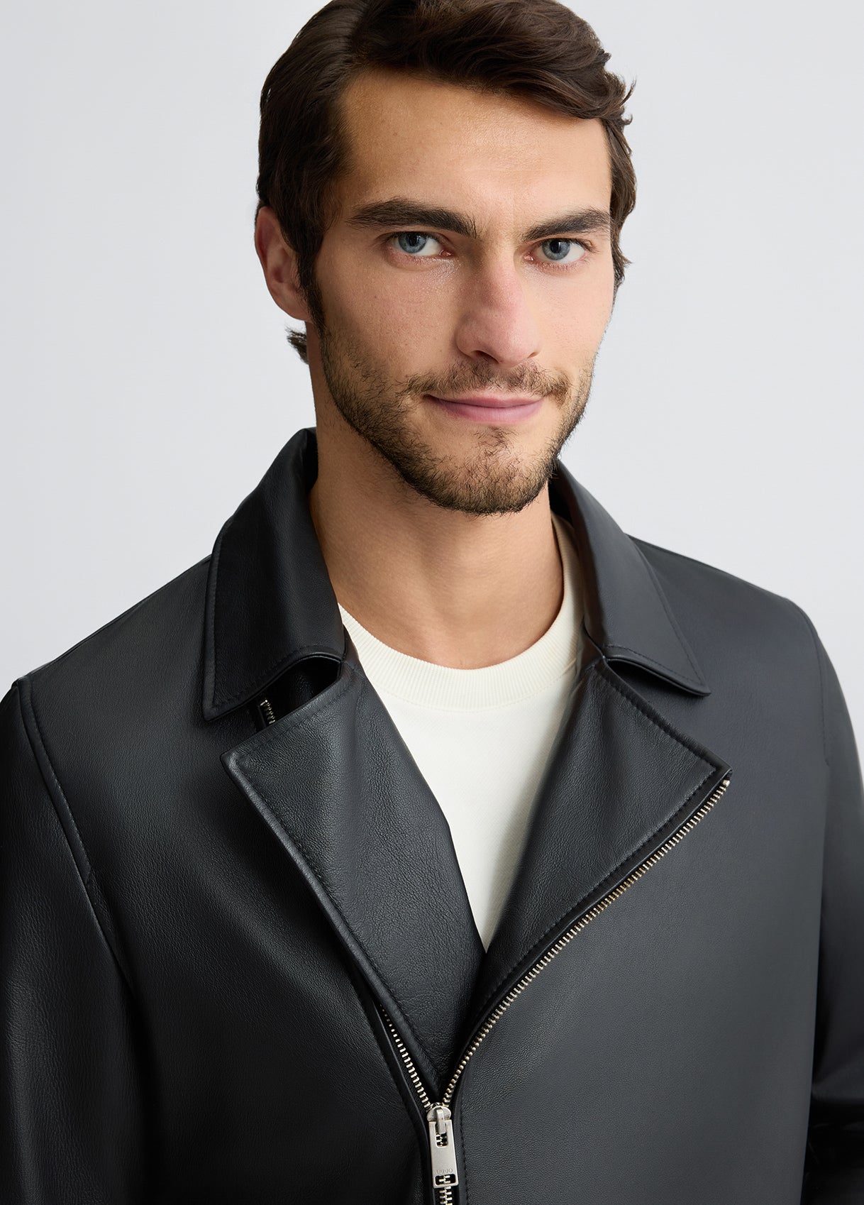 LIU JO Giubbotto uomo vera pelle biker nero QA5246