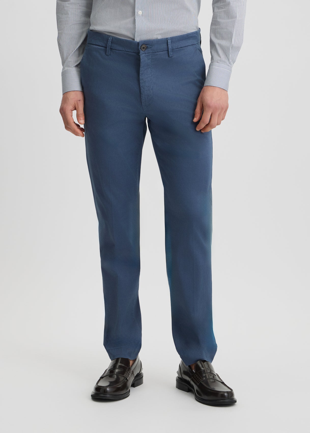 LIU JO Pantaloni uomo chino microperato bluette jacquard