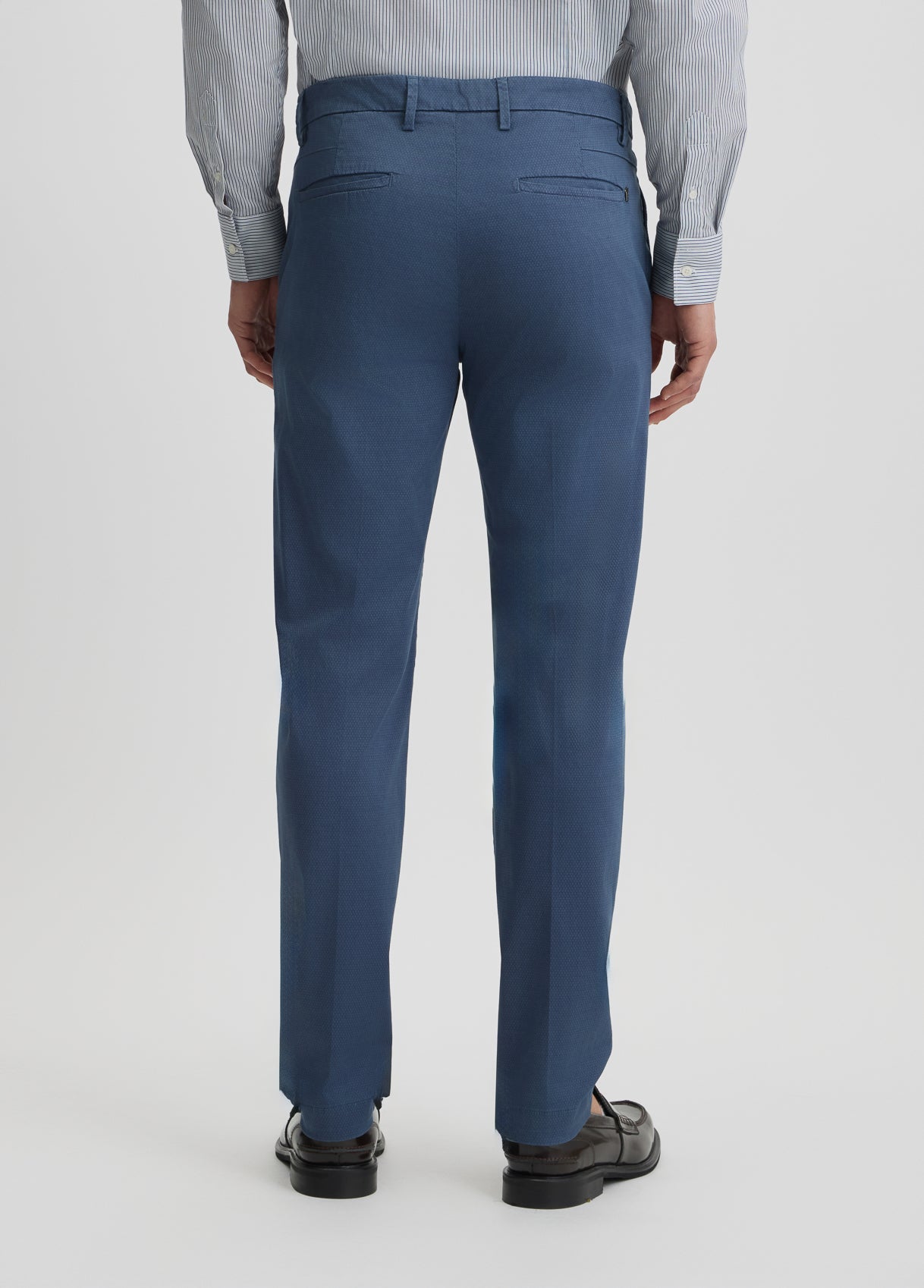 LIU JO Pantaloni uomo chino microperato bluette jacquard