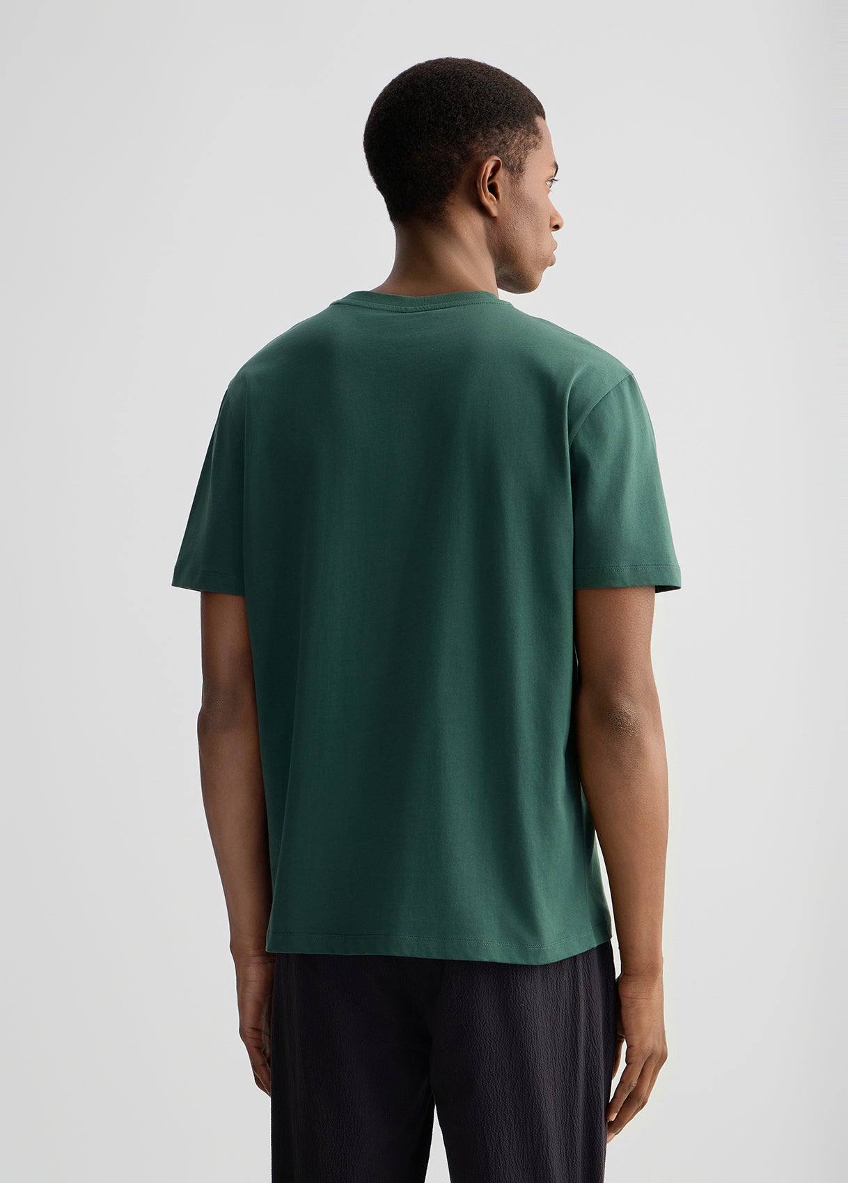 LIIU JO T-Shirt uomo maniche corte girocollo con logo piccolo gommato tono su tono