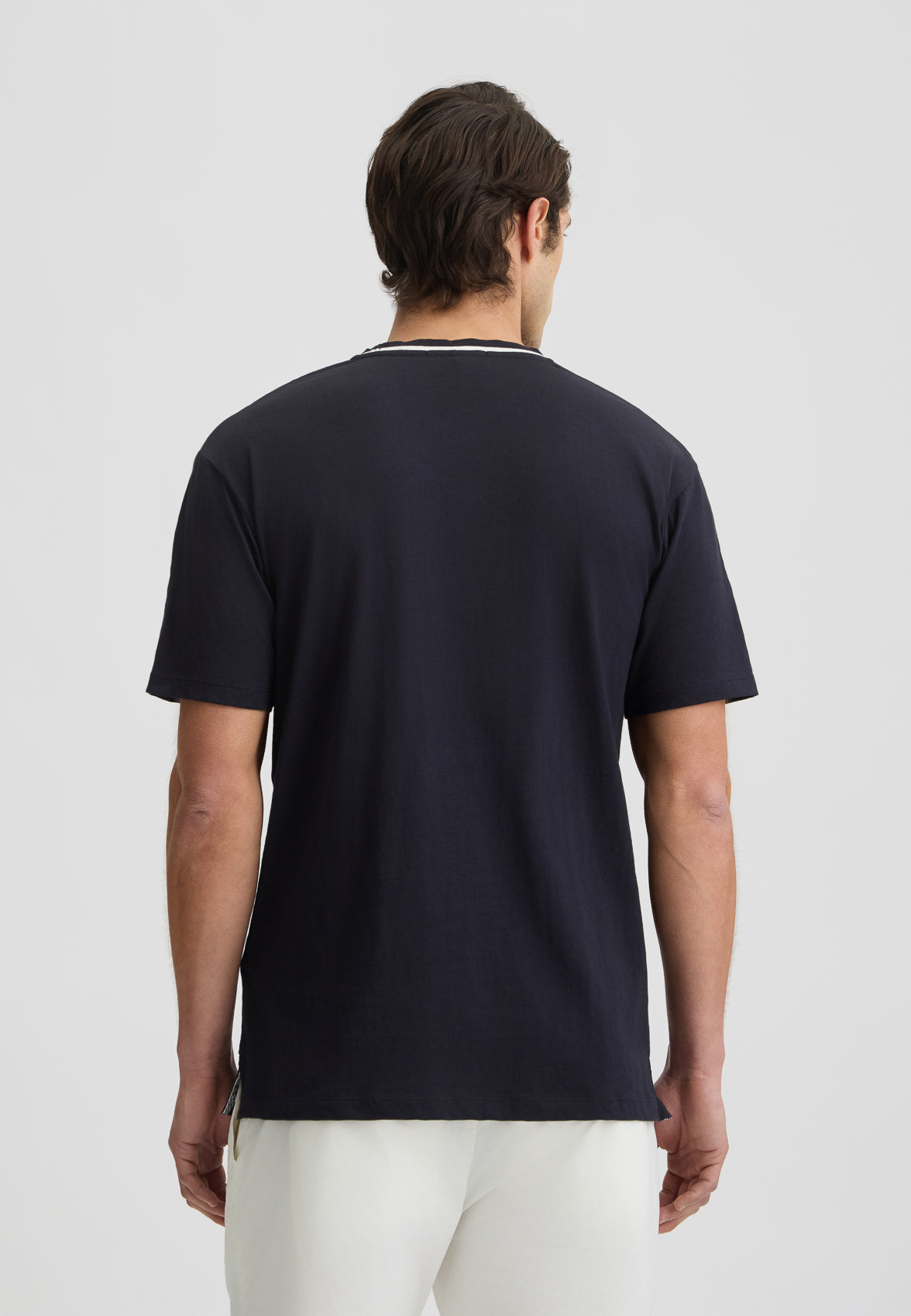 LIU JO T-Shirt uomo maniche corte blu girocollo con contrasto bianco