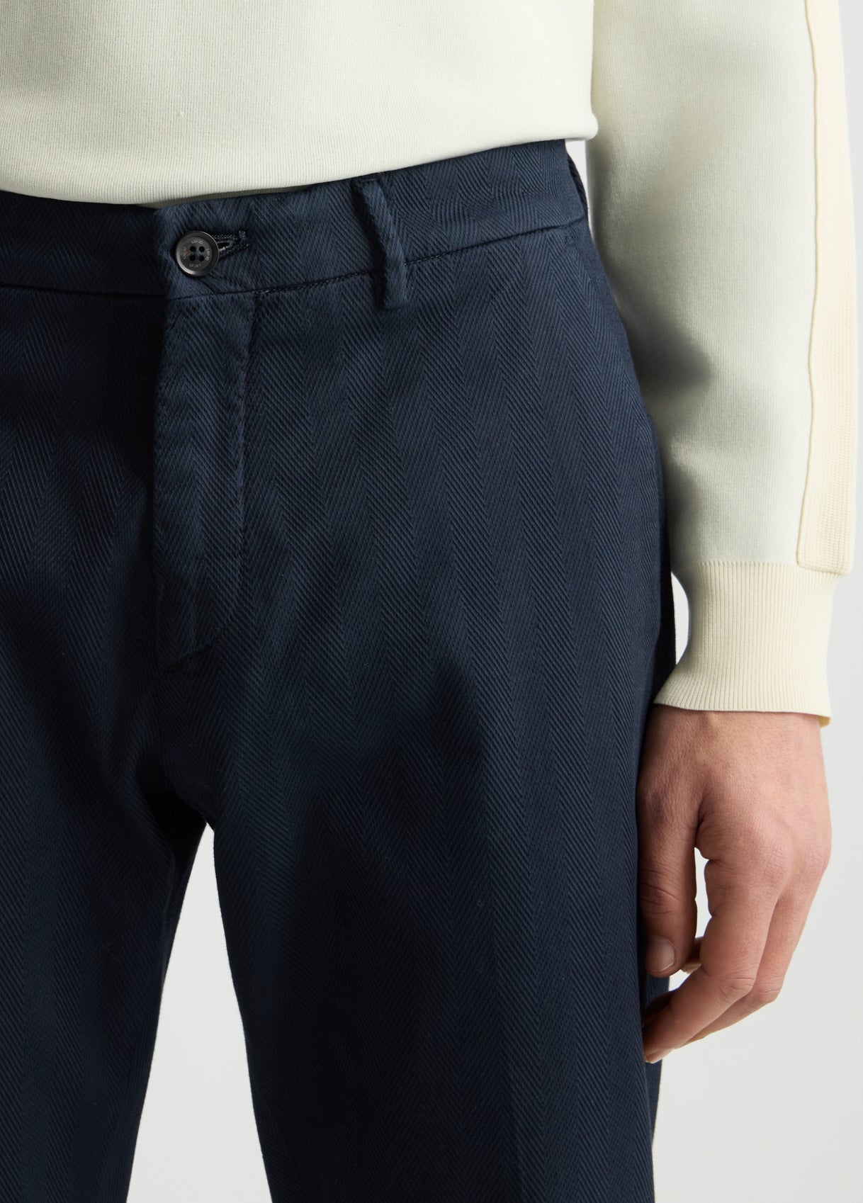 LIU JO Pantaloni chino uomo in tessuto rescato diagonale