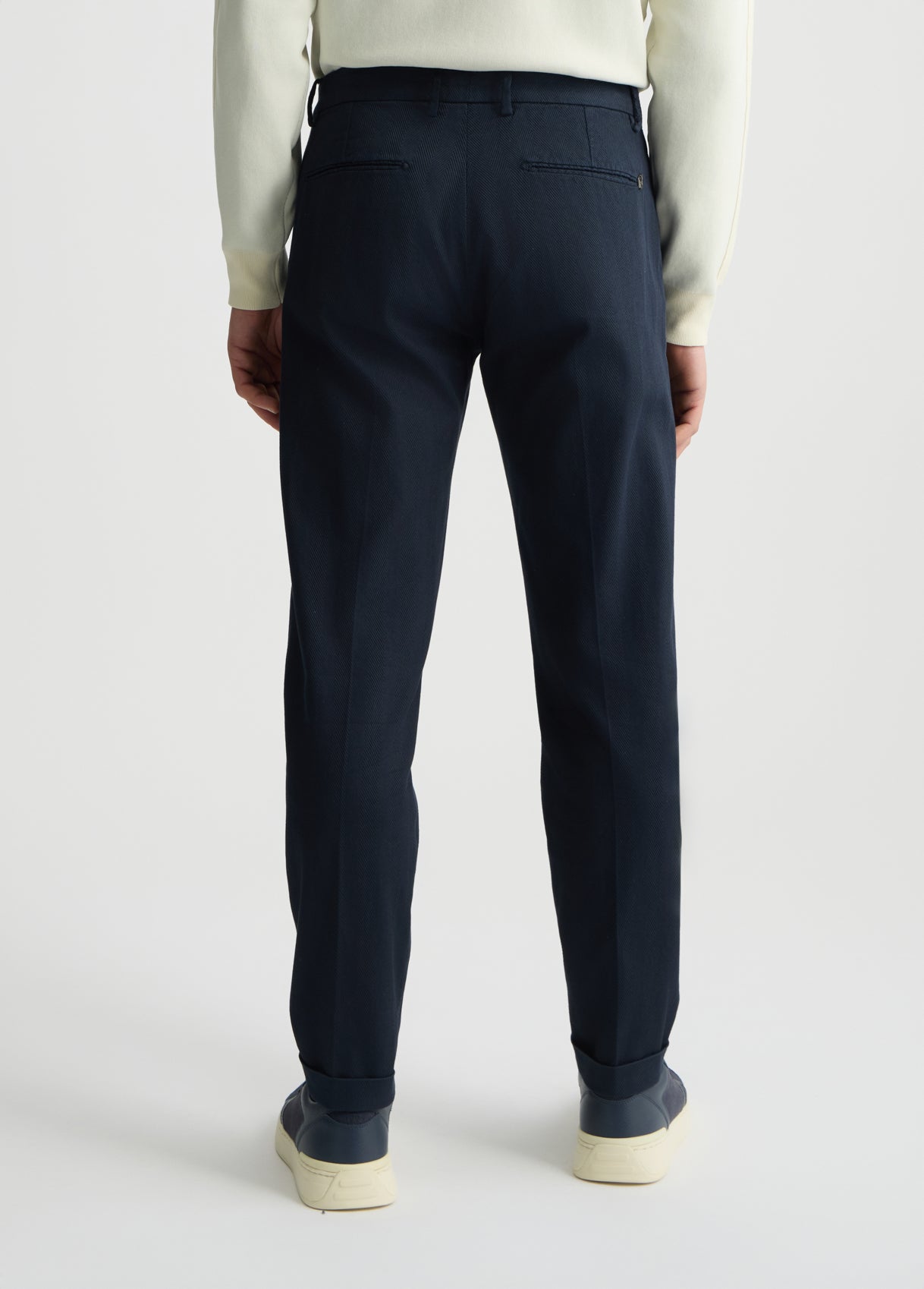 LIU JO Pantaloni chino uomo in tessuto rescato diagonale