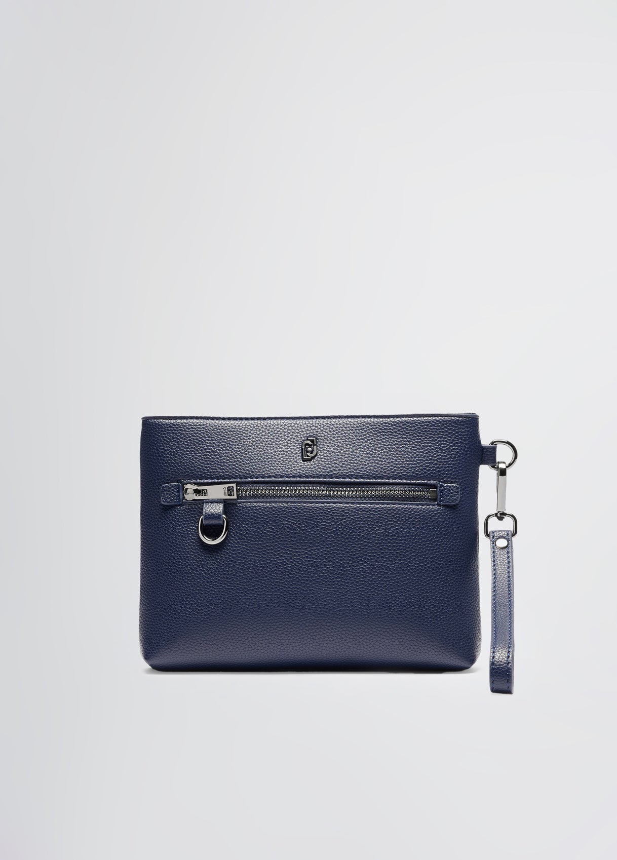 LIU JO Borsa pochette uomo con zip e manicotto blu e nero