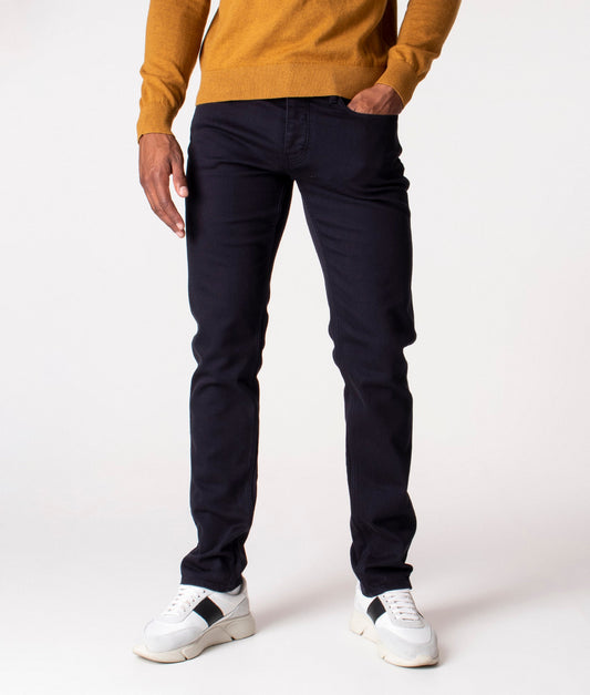 EMPORIO ARMANI Jeans in bull elasticizzato blu scuro gamba slim