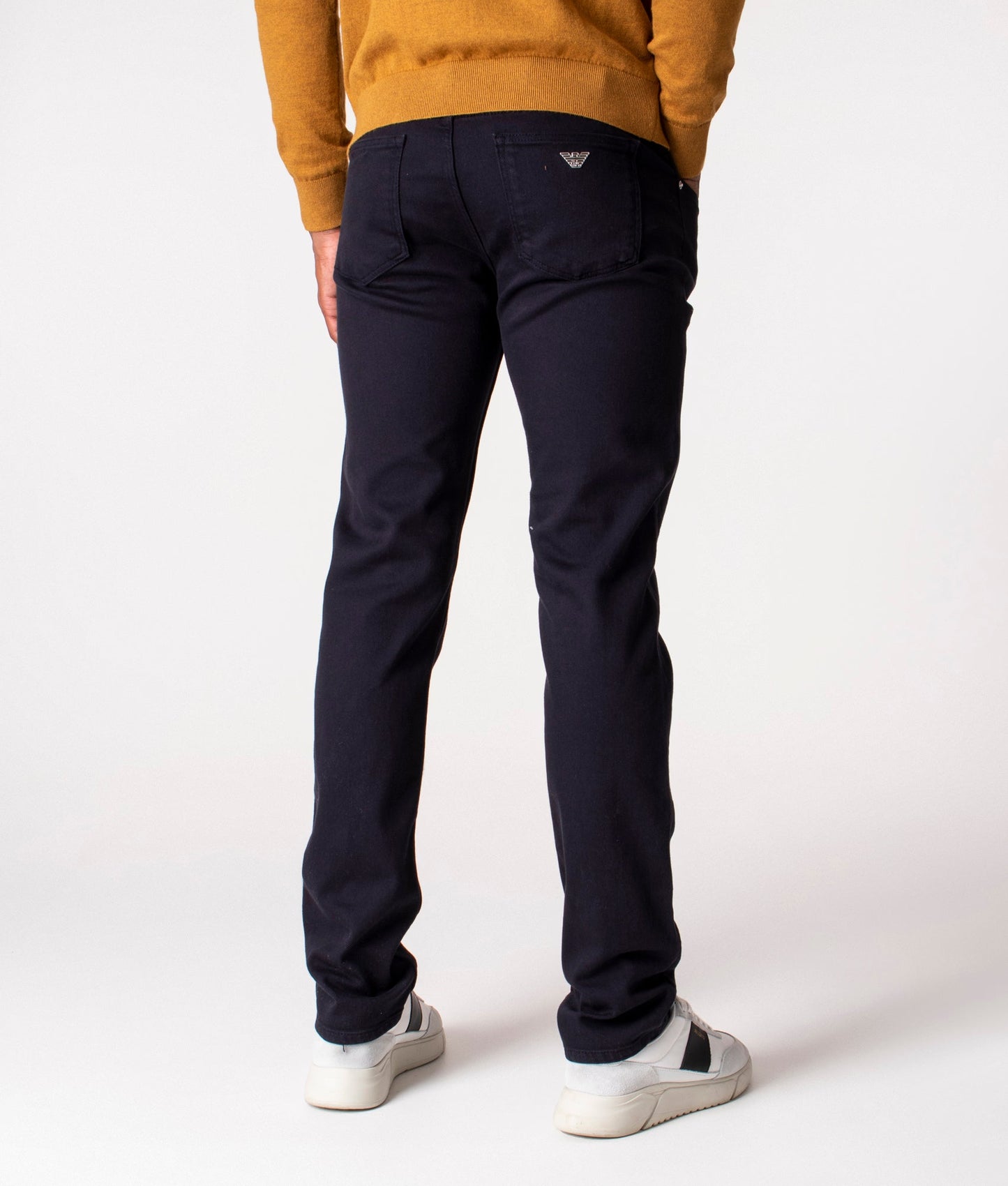 EMPORIO ARMANI Jeans in bull elasticizzato blu scuro gamba slim