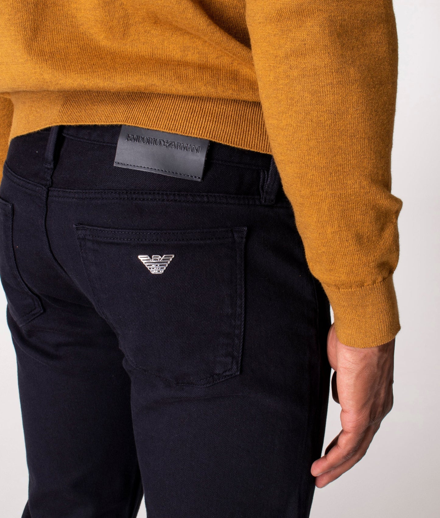 EMPORIO ARMANI Jeans in bull elasticizzato blu scuro gamba slim