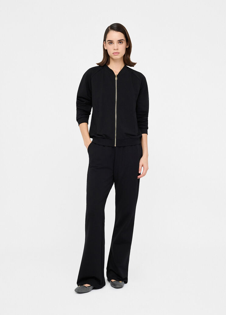 LIU JO Completo felpa e pantaloni in jersey di cotone beige