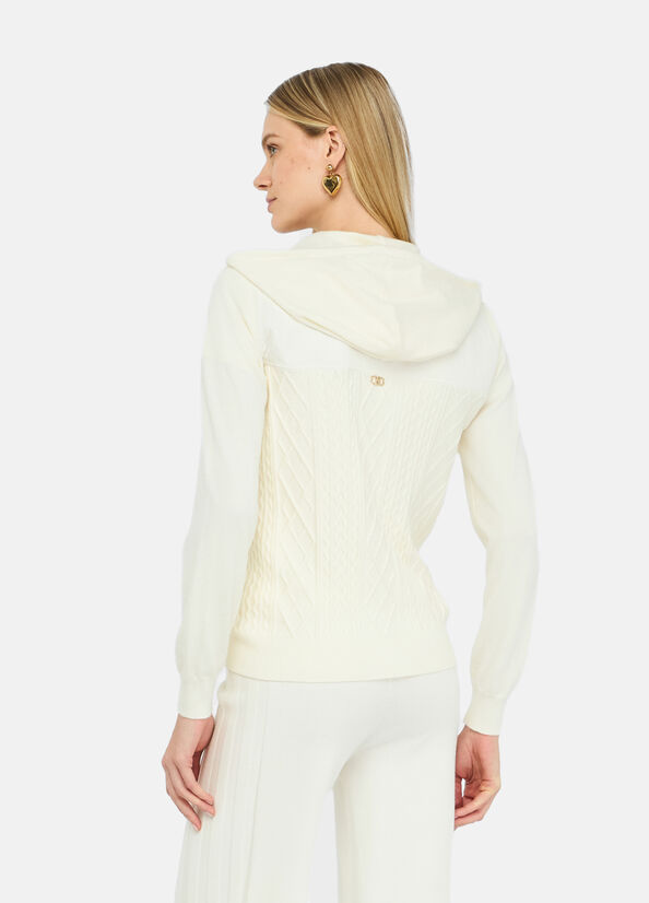 LIU JO Maglia cardigan con zip bitessuto
