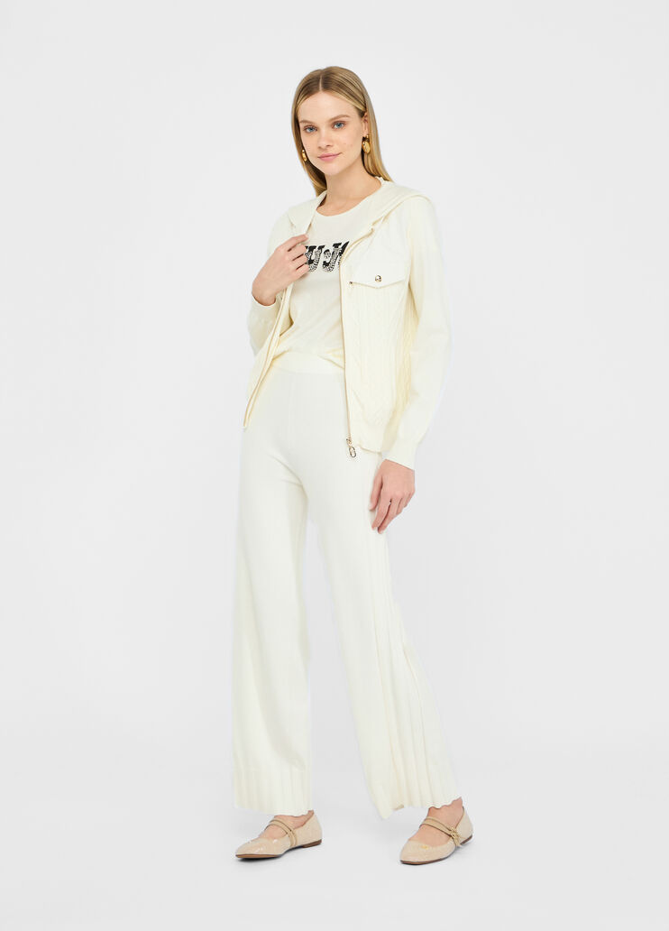 LIU JO Maglia cardigan con zip bitessuto