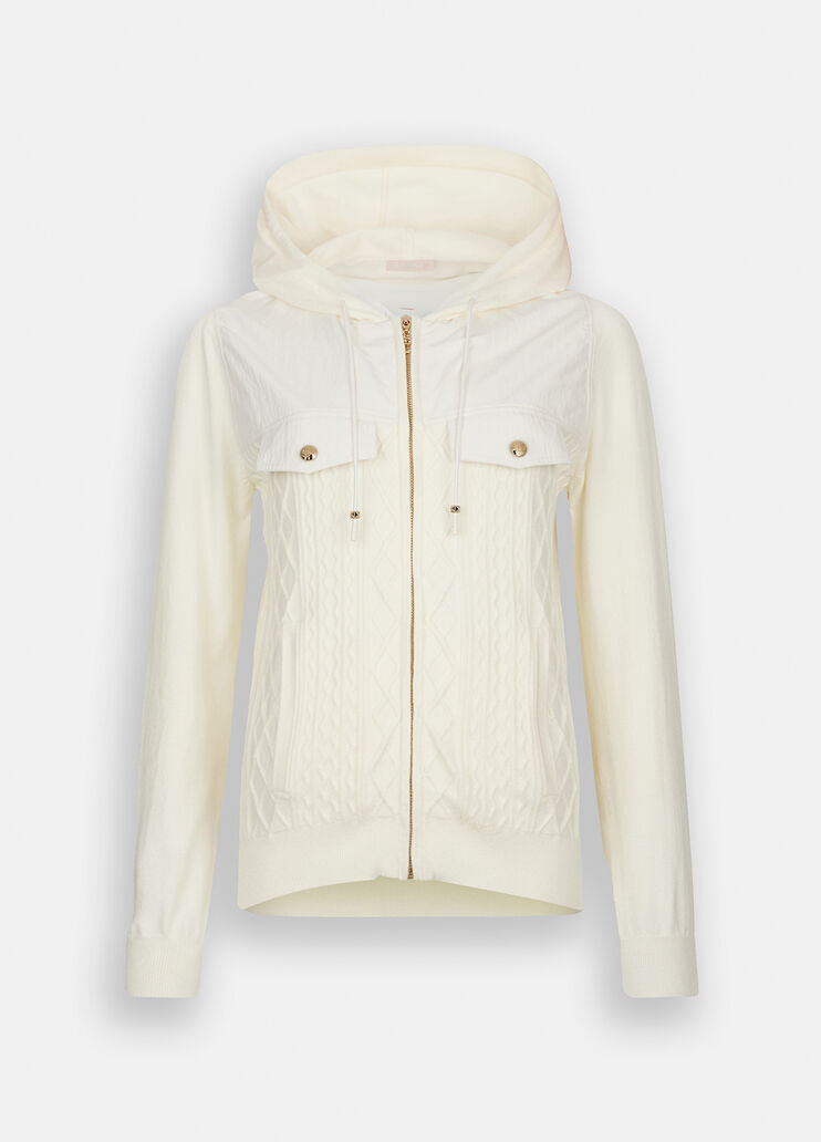 LIU JO Maglia cardigan con zip bitessuto