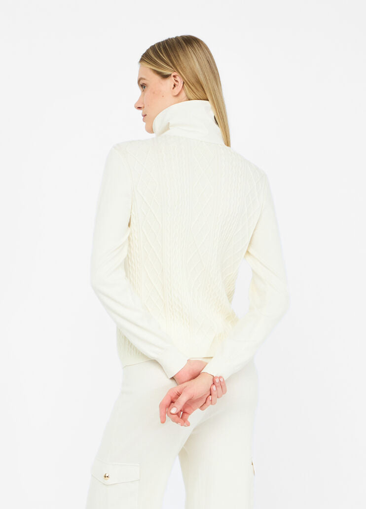 LIU JO Maglia dolcevita con doppio collo in bitessuto