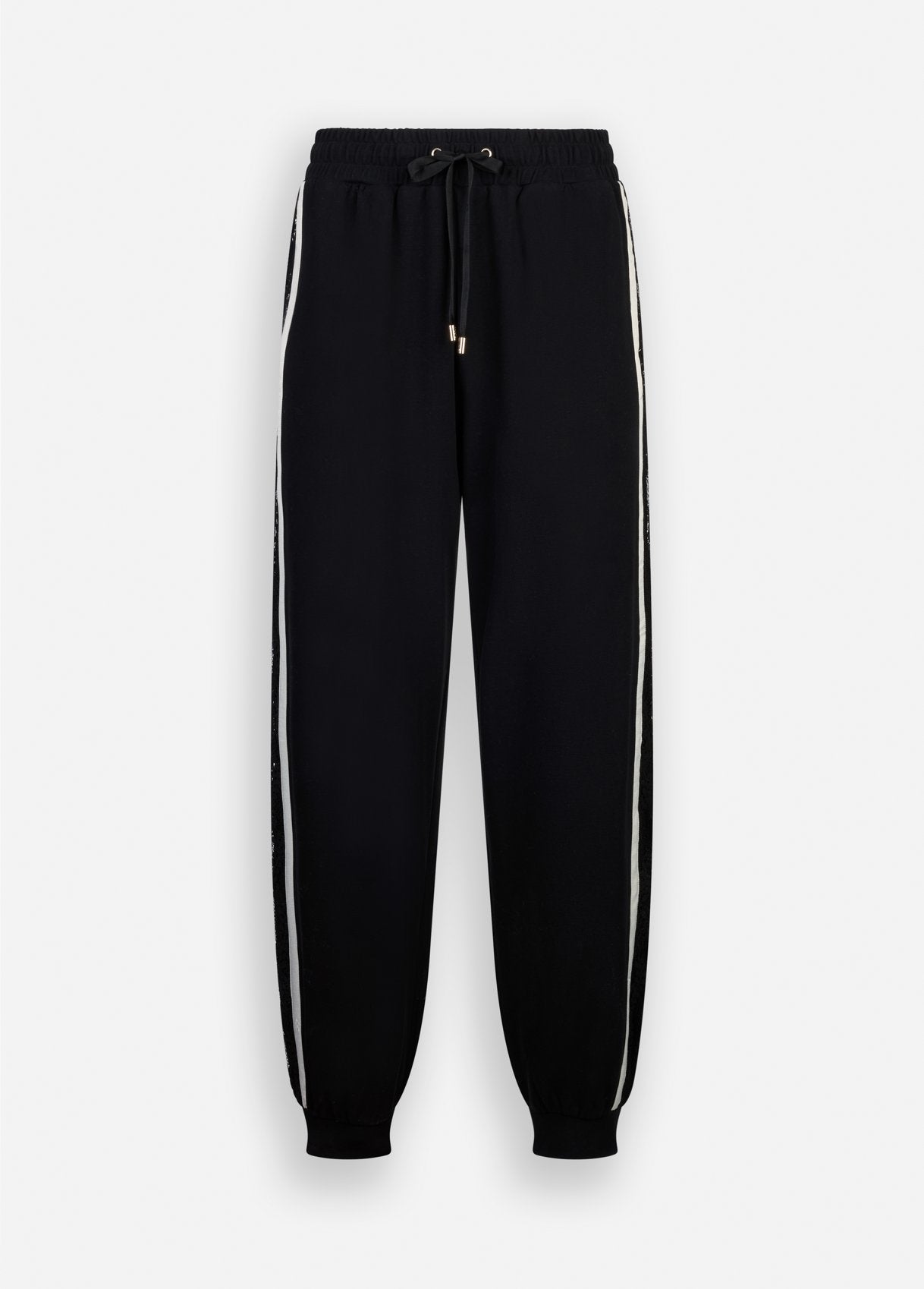LIU JO Pantaloni in jersey con bande laterali in pizzo TF5010