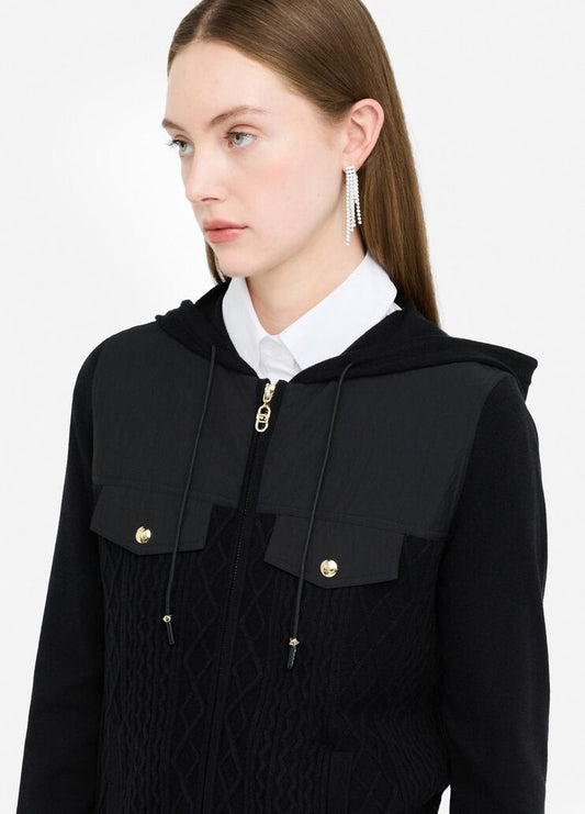 LIU JO Maglia cardigan con zip bitessuto