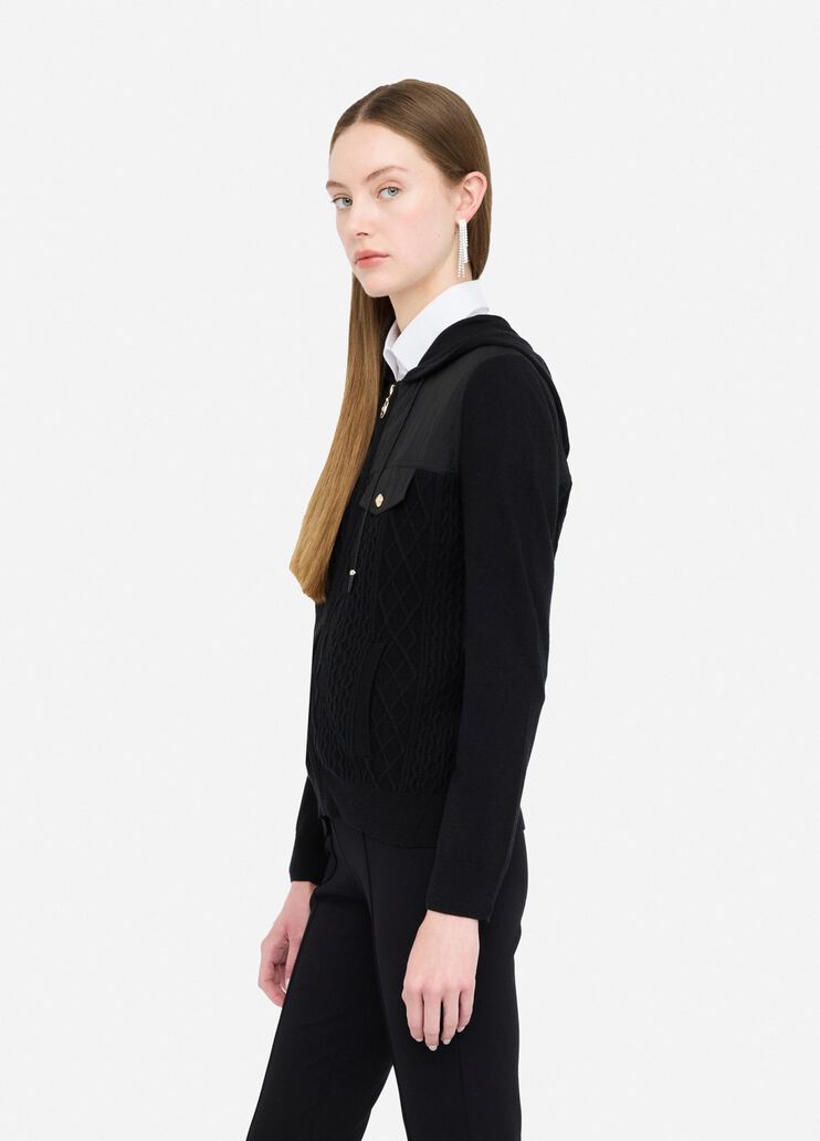 LIU JO Maglia cardigan con zip bitessuto