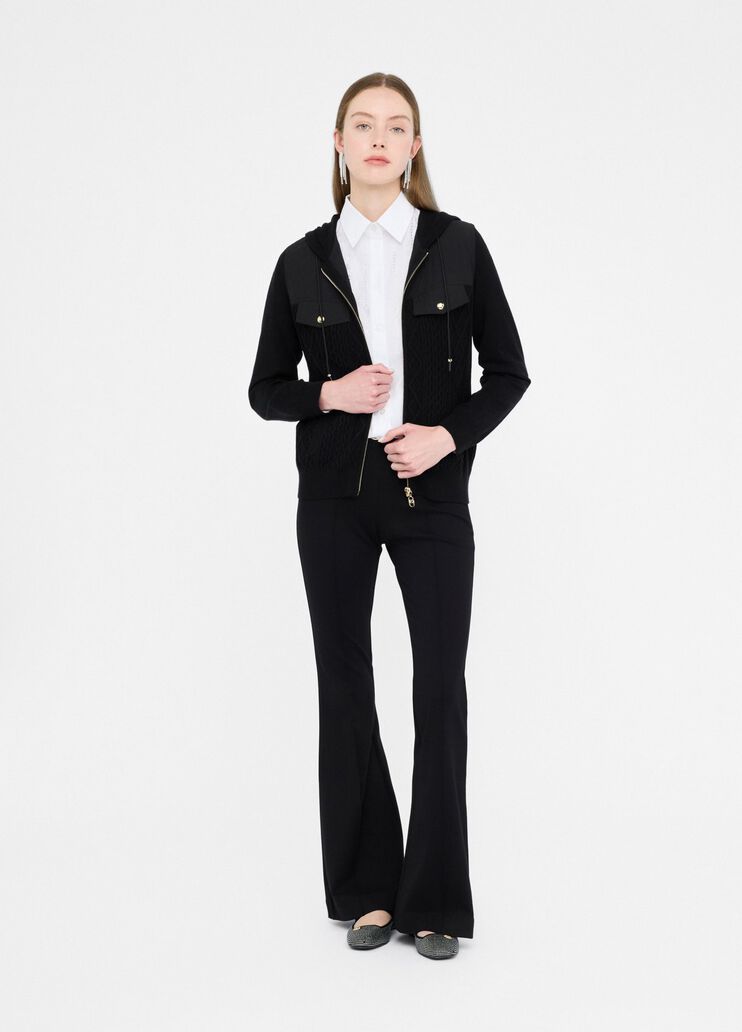 LIU JO Maglia cardigan con zip bitessuto