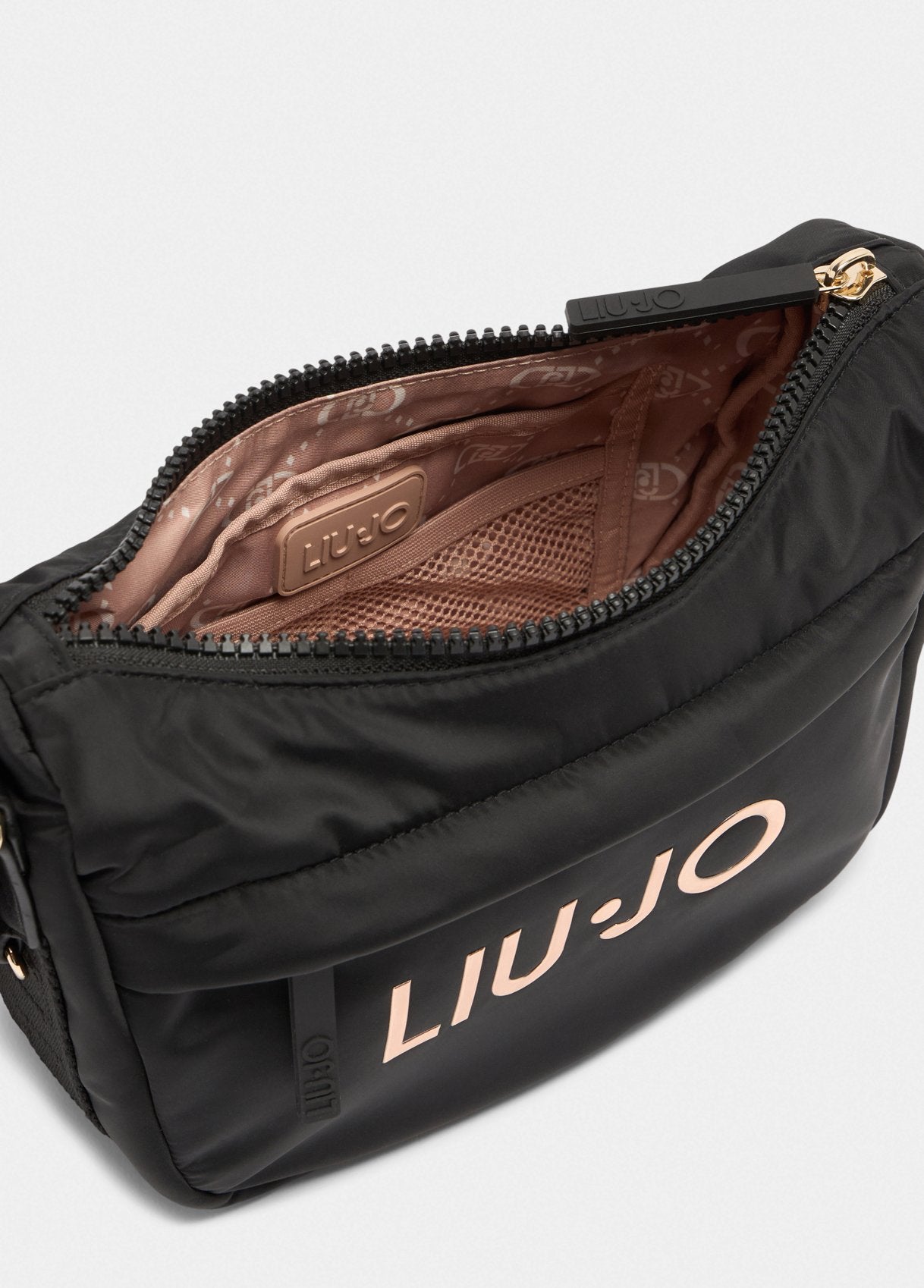 LIU JO Borsa a tracolla in nylon con logo metallico TF5081