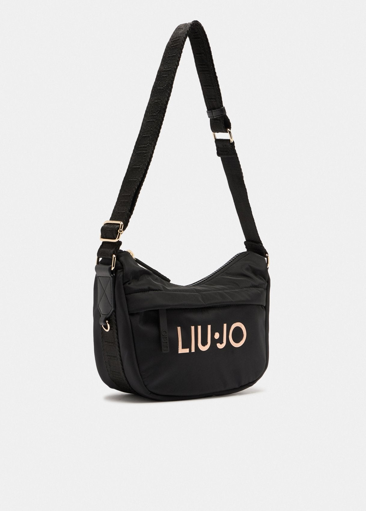 LIU JO Borsa a tracolla in nylon con logo metallico TF5081