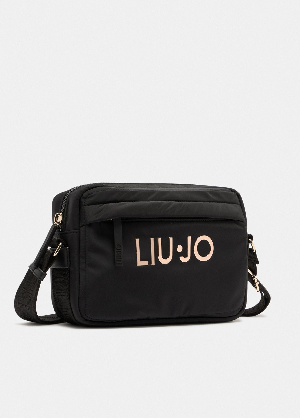 LIU JO Borsa a tracolla in nylon con logo metallico TF5083