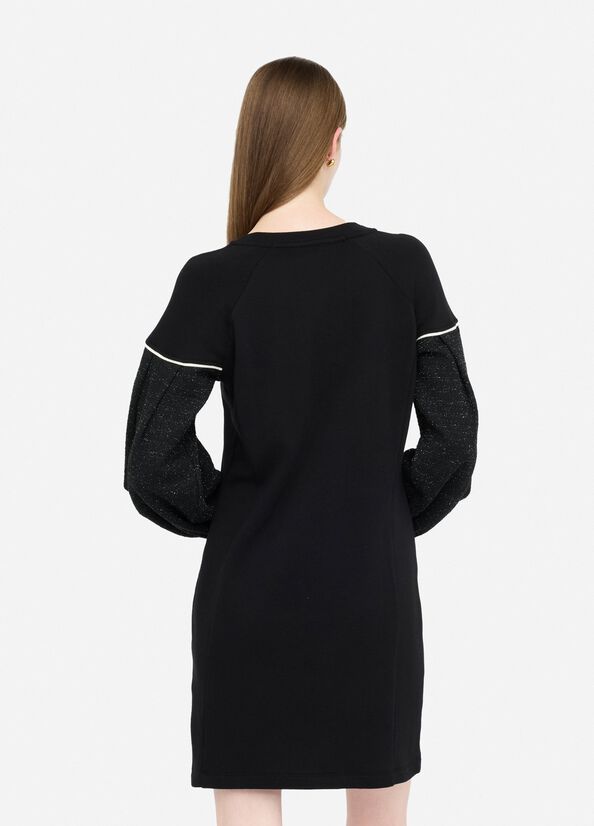 LIU JO Abito in felpa con maniche lunghe a palloncino lurex