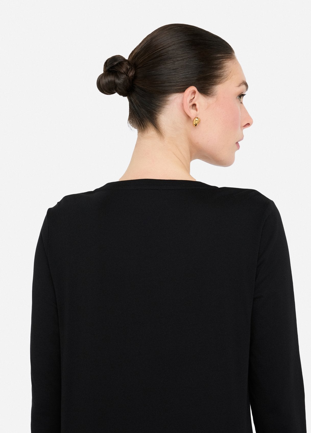 LIU JO T-Shirt maniche lunghe con maxilogo di perle frontale TF5299