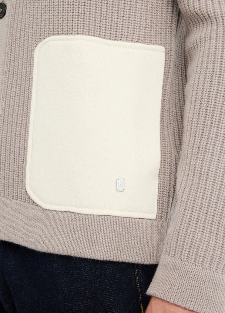 LIU JO Maglia cardigan con bottoni e tasche a toppa in contrasto