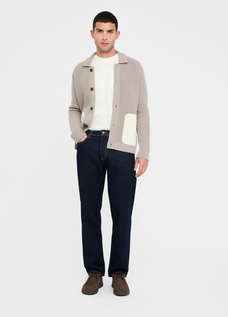 LIU JO Maglia cardigan con bottoni e tasche a toppa in contrasto