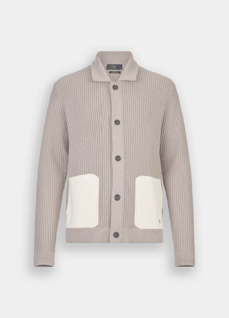 LIU JO Maglia cardigan con bottoni e tasche a toppa in contrasto