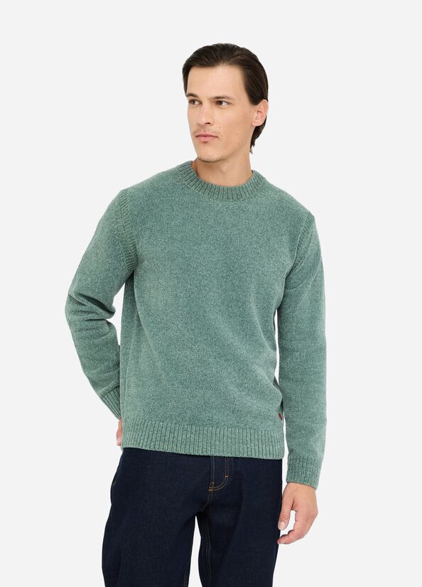 LIU JO Maglia girocollo in ciniglia verde salvia