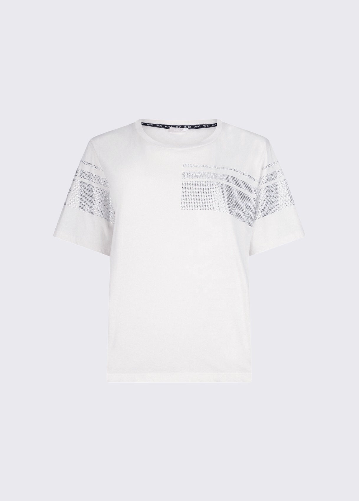 LIU JO T-Shirt girocollo con strass